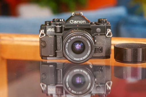 Canon A1 SLR with 28mm/f2.8
